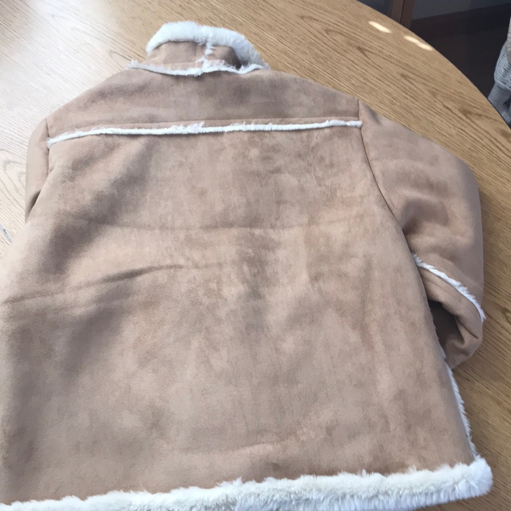 Skea suede coat with faux fur lining - Picture 5 of 5